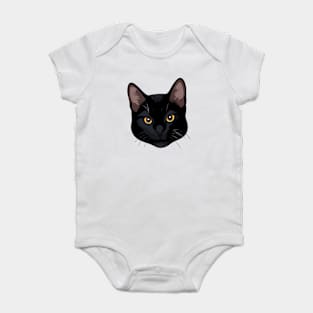 Cute Black Cat Baby Bodysuit